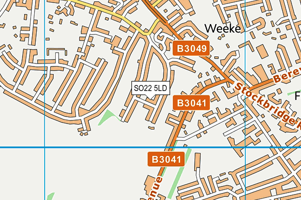 SO22 5LD map - OS VectorMap District (Ordnance Survey)