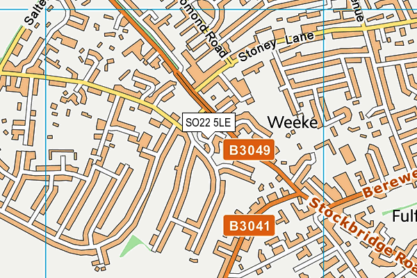 SO22 5LE map - OS VectorMap District (Ordnance Survey)