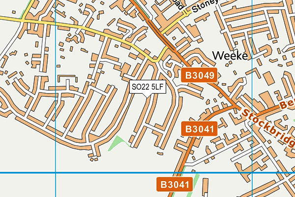 SO22 5LF map - OS VectorMap District (Ordnance Survey)