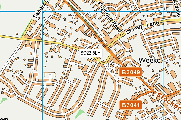 SO22 5LH map - OS VectorMap District (Ordnance Survey)