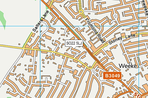 SO22 5LJ map - OS VectorMap District (Ordnance Survey)