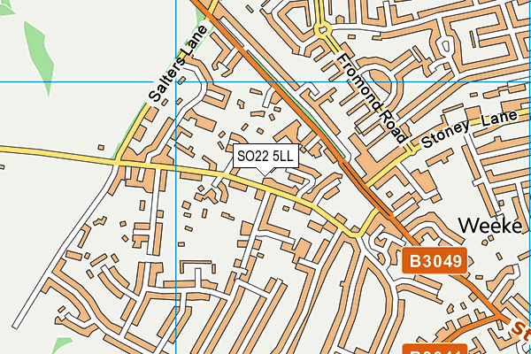 SO22 5LL map - OS VectorMap District (Ordnance Survey)