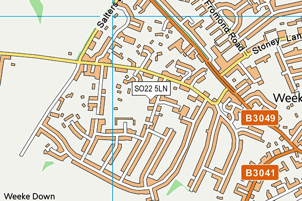 SO22 5LN map - OS VectorMap District (Ordnance Survey)