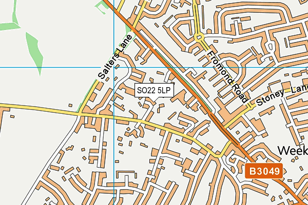 SO22 5LP map - OS VectorMap District (Ordnance Survey)