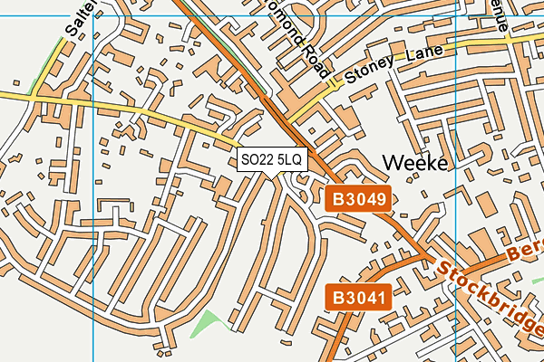 SO22 5LQ map - OS VectorMap District (Ordnance Survey)