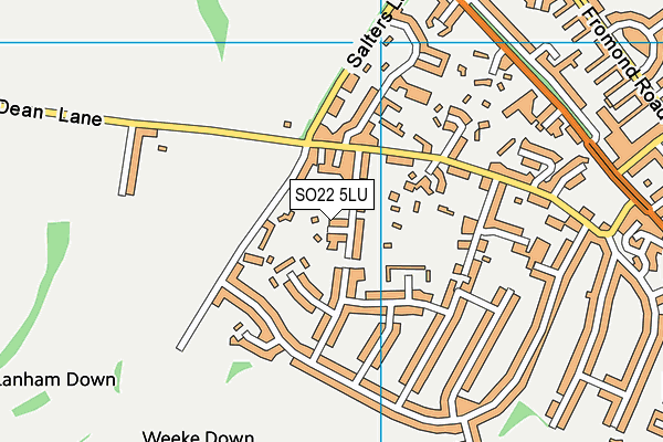 SO22 5LU map - OS VectorMap District (Ordnance Survey)