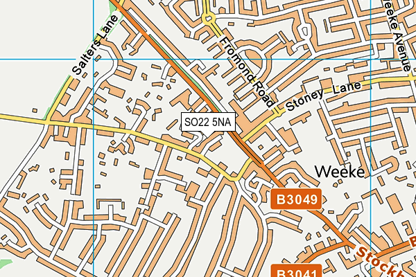 SO22 5NA map - OS VectorMap District (Ordnance Survey)
