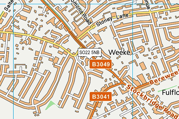 SO22 5NB map - OS VectorMap District (Ordnance Survey)