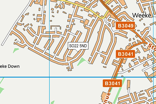 SO22 5ND map - OS VectorMap District (Ordnance Survey)