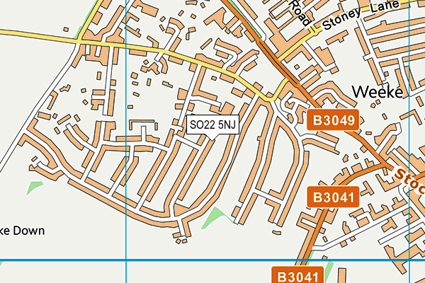 SO22 5NJ map - OS VectorMap District (Ordnance Survey)