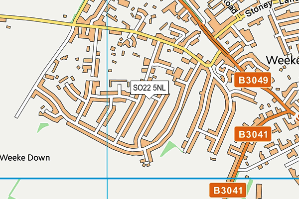 SO22 5NL map - OS VectorMap District (Ordnance Survey)