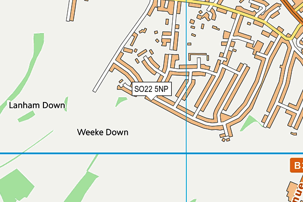 SO22 5NP map - OS VectorMap District (Ordnance Survey)