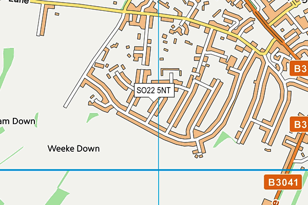 SO22 5NT map - OS VectorMap District (Ordnance Survey)