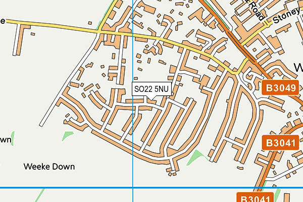 SO22 5NU map - OS VectorMap District (Ordnance Survey)