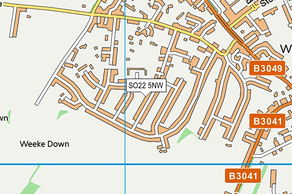 SO22 5NW map - OS VectorMap District (Ordnance Survey)