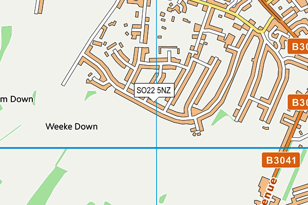 SO22 5NZ map - OS VectorMap District (Ordnance Survey)