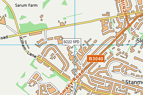 SO22 5PD map - OS VectorMap District (Ordnance Survey)