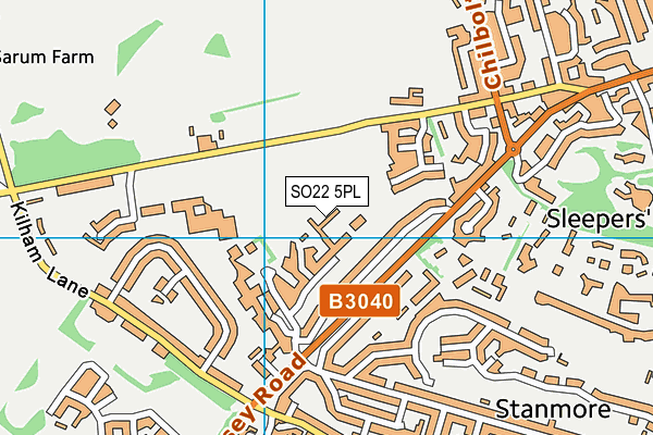 SO22 5PL map - OS VectorMap District (Ordnance Survey)