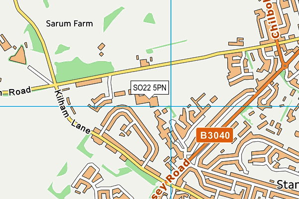 Kings School Sports Centre map (SO22 5PN) - OS VectorMap District (Ordnance Survey)