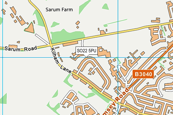 SO22 5PU map - OS VectorMap District (Ordnance Survey)