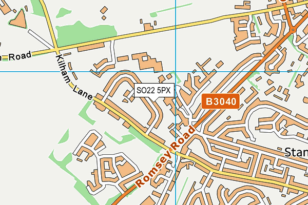 SO22 5PX map - OS VectorMap District (Ordnance Survey)
