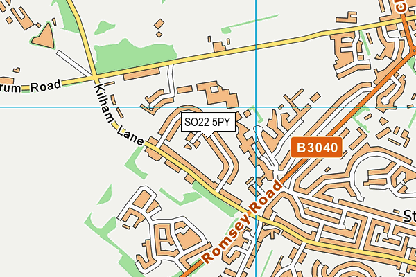SO22 5PY map - OS VectorMap District (Ordnance Survey)
