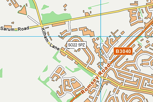 SO22 5PZ map - OS VectorMap District (Ordnance Survey)