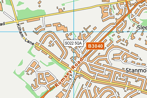 SO22 5QA map - OS VectorMap District (Ordnance Survey)