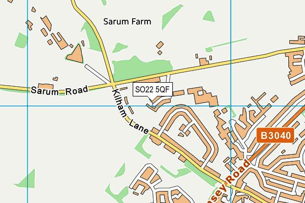 SO22 5QF map - OS VectorMap District (Ordnance Survey)