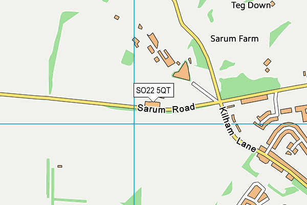 SO22 5QT map - OS VectorMap District (Ordnance Survey)