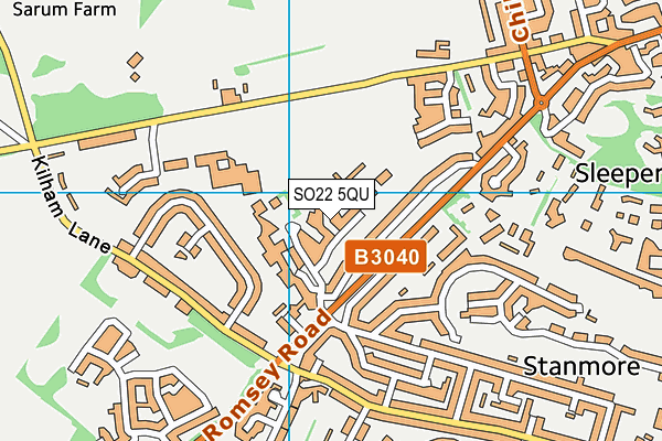 SO22 5QU map - OS VectorMap District (Ordnance Survey)