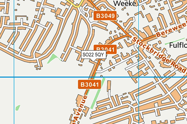 SO22 5QY map - OS VectorMap District (Ordnance Survey)