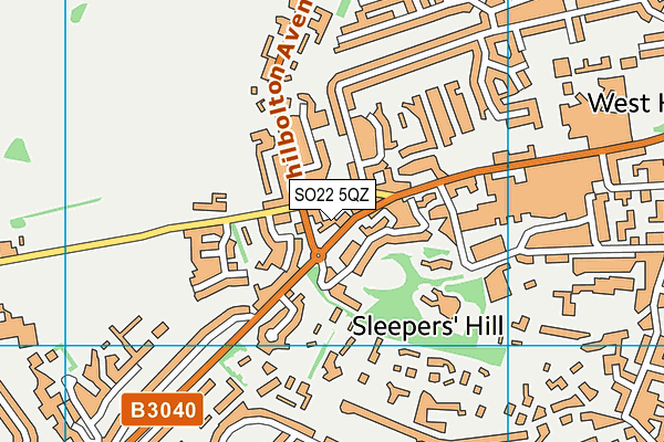 SO22 5QZ map - OS VectorMap District (Ordnance Survey)