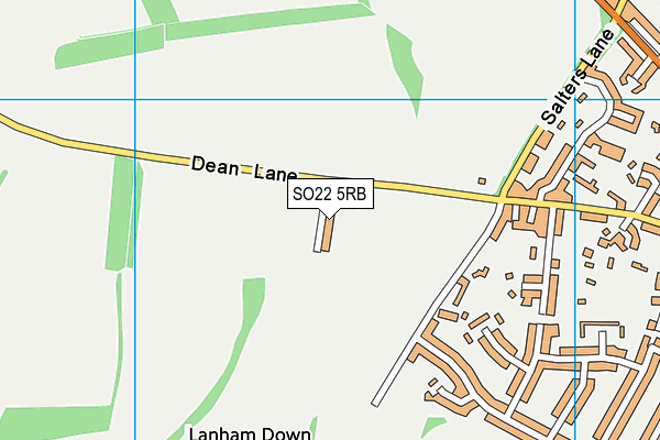 SO22 5RB map - OS VectorMap District (Ordnance Survey)