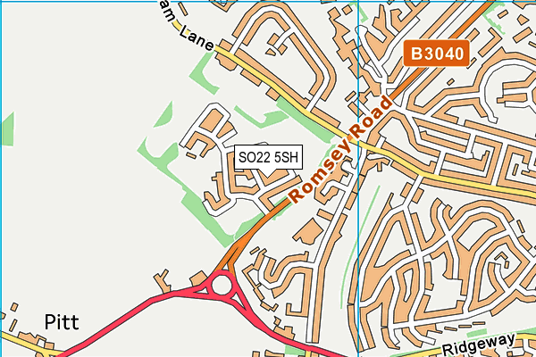 SO22 5SH map - OS VectorMap District (Ordnance Survey)