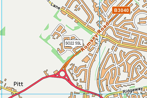 SO22 5SL map - OS VectorMap District (Ordnance Survey)