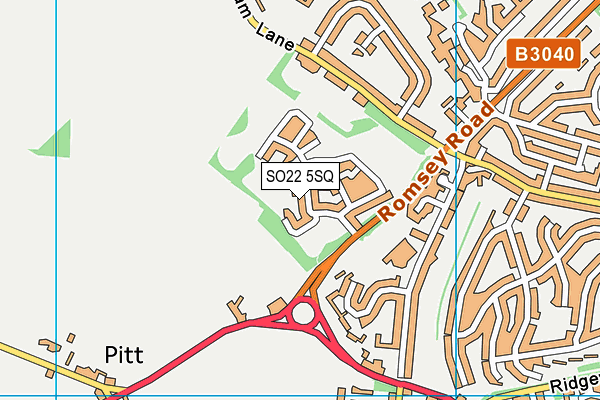 SO22 5SQ map - OS VectorMap District (Ordnance Survey)