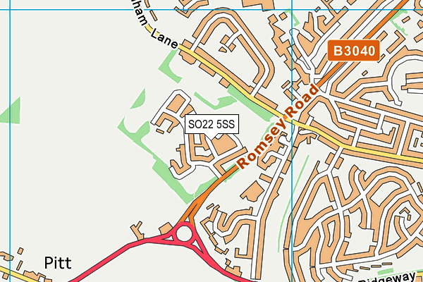 SO22 5SS map - OS VectorMap District (Ordnance Survey)