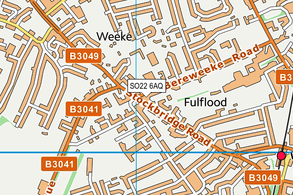 SO22 6AQ map - OS VectorMap District (Ordnance Survey)