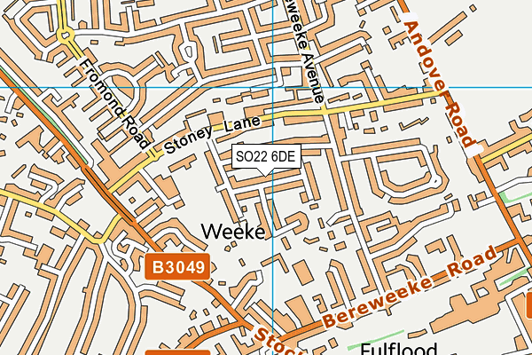 SO22 6DE map - OS VectorMap District (Ordnance Survey)