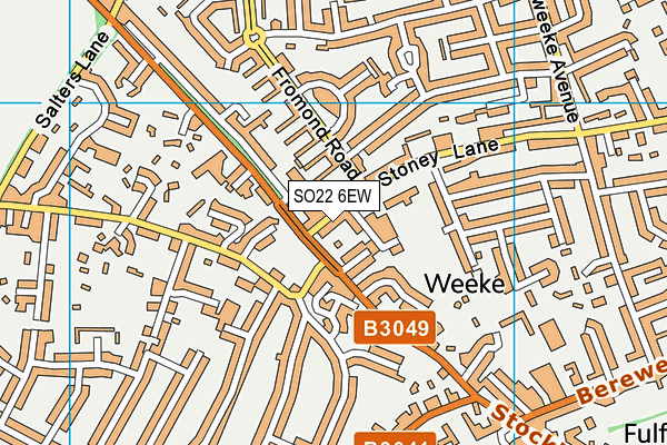 SO22 6EW map - OS VectorMap District (Ordnance Survey)