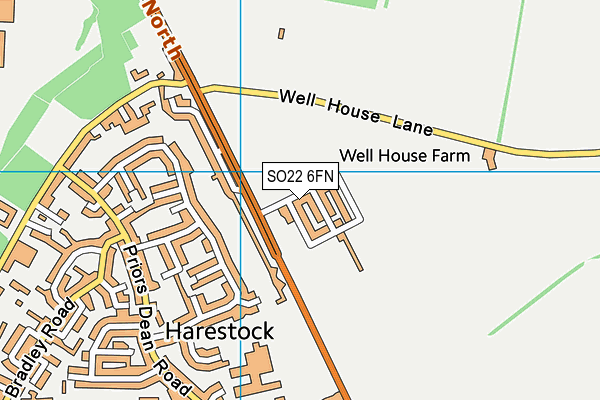 SO22 6FN map - OS VectorMap District (Ordnance Survey)