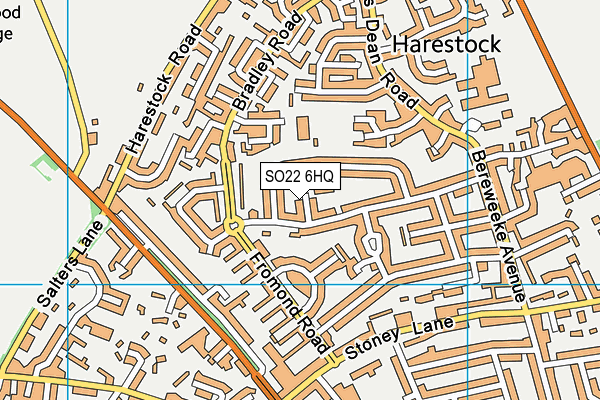 SO22 6HQ map - OS VectorMap District (Ordnance Survey)
