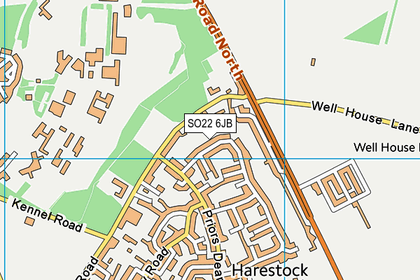 SO22 6JB map - OS VectorMap District (Ordnance Survey)
