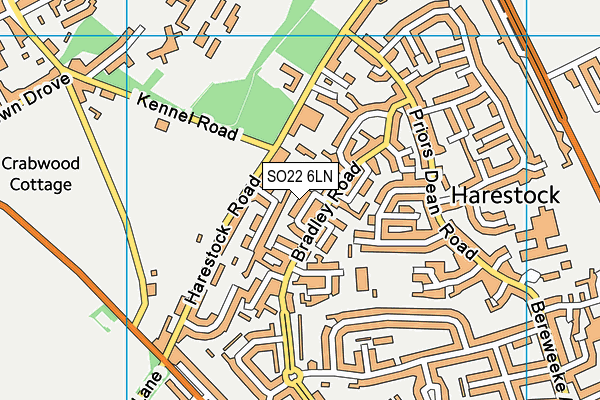 SO22 6LN map - OS VectorMap District (Ordnance Survey)