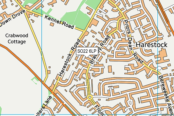 SO22 6LP map - OS VectorMap District (Ordnance Survey)