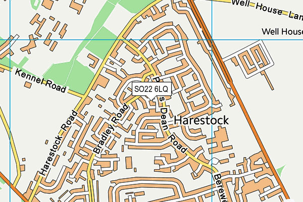 SO22 6LQ map - OS VectorMap District (Ordnance Survey)