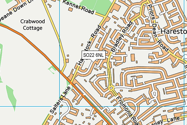 SO22 6NL map - OS VectorMap District (Ordnance Survey)