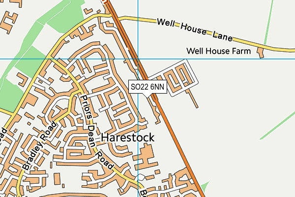 SO22 6NN map - OS VectorMap District (Ordnance Survey)