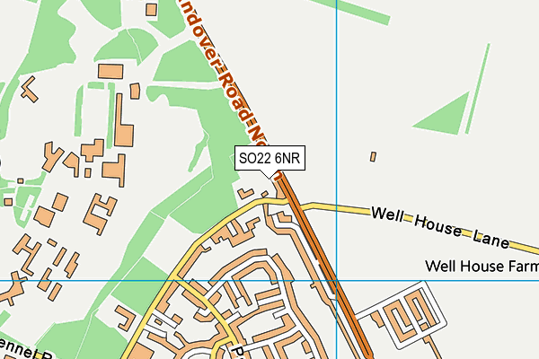 SO22 6NR map - OS VectorMap District (Ordnance Survey)